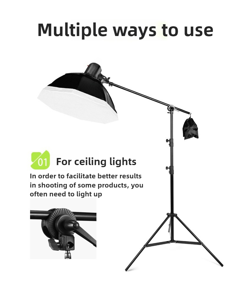 Reflector Arm Clamp - 写真スタジオ用ブームリフレクターアームサポート用スイベルデュアルヘッドグリップホルダーブラケット、デュアルグリップヘッドアングルクランプ、写真撮影用ポール
