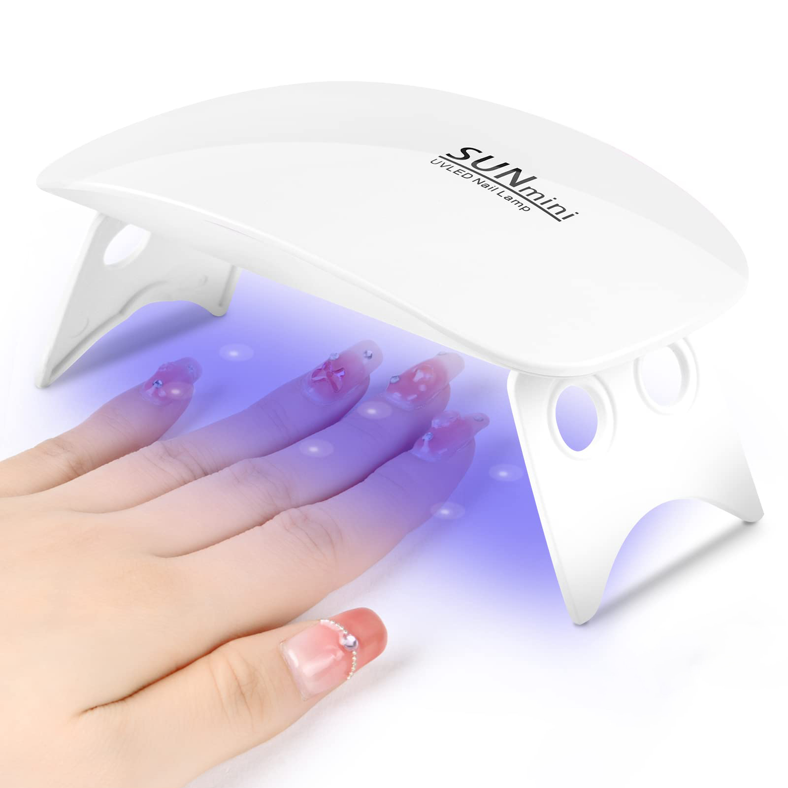 Photography Lighting Gel - ポータブル6 LED UVネイルランプ 6W ミニネイルドライヤー 折りたたみ式マニキュアツール