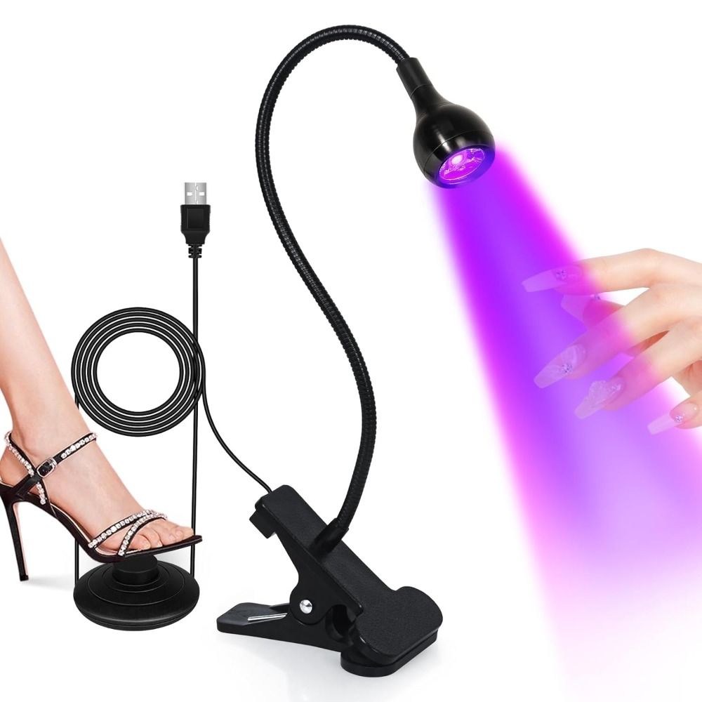 Photography Lighting Gel - 5W/3W UV LEDネイルランプ フットペダルスイッチ付き 調整可能なヘッド ジェルポリッシュ硬化ランプ