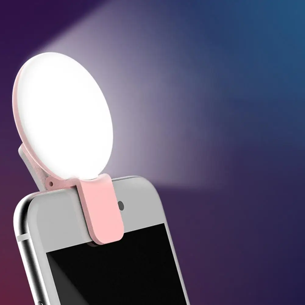 Photography Lighting Circle - 携帯電話 LED Selfie リングライトポータブルミニ耐久性のある実用的な 3 ストップ調光サークル写真クリップ補助光