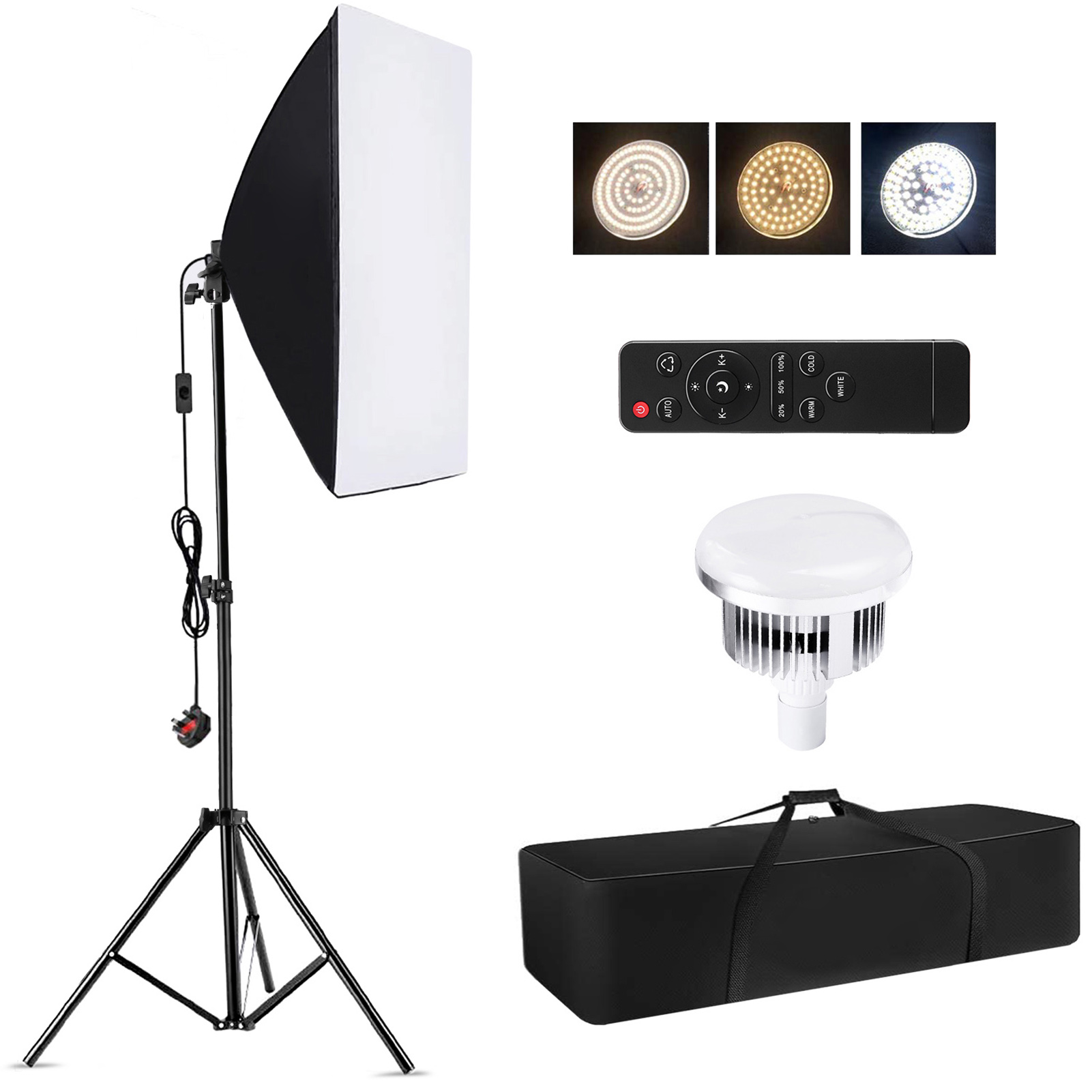 Photography Led Lighting Kit - Camnoon Studio 写真撮影ライトキット ソフトボックス照明セット 85W 3000K-6000K