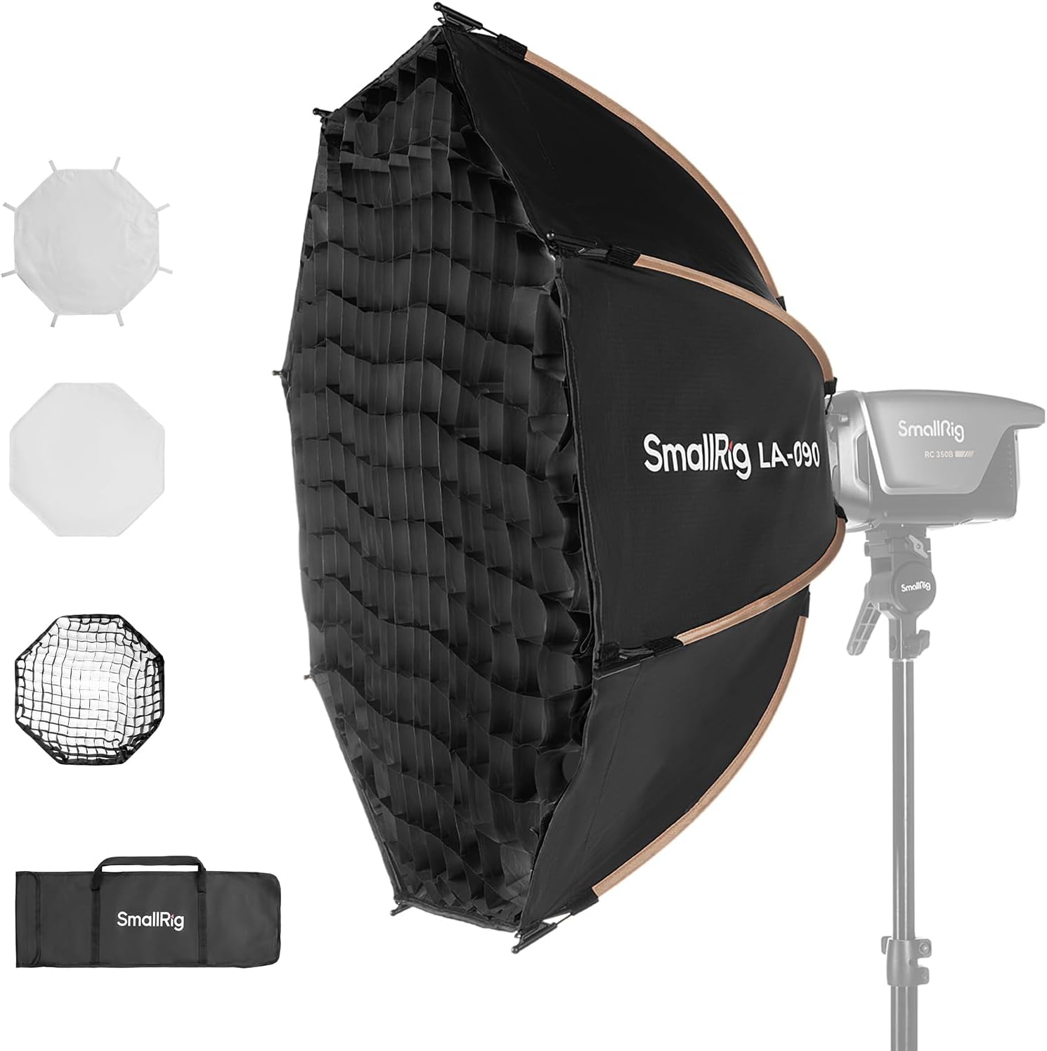 Photography Lighting Kit Portable - 35インチボーエンズマウントオクタゴンソフトボックス写真撮影照明キット、クイックリリース機能付き、COB LEDライトおよびスピードライトフラッシュ用ポータブルライトモディファイアー