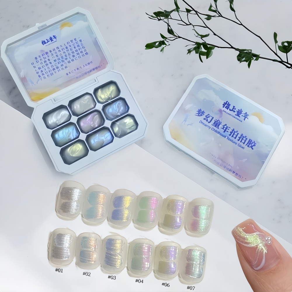 Photography Lighting Gel - 1pc 9 色新人気パッティングジェルグラデーションドリームテクスチャソークオフ UV & LED