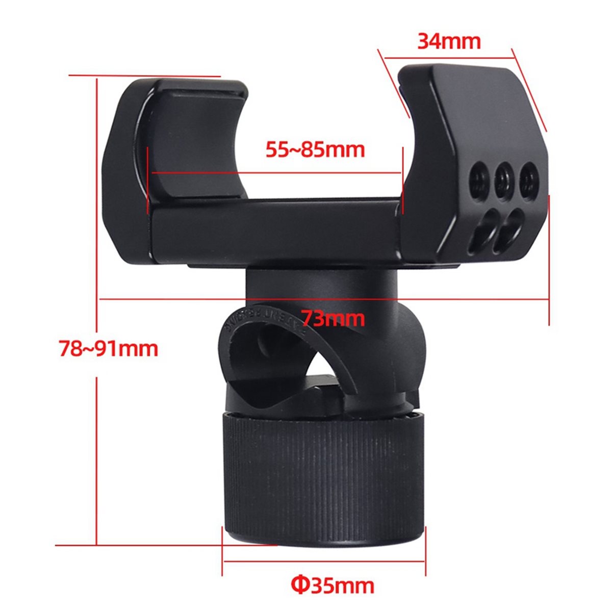 Reflector Arm Clamp - A64I パワーバンククランプホルダー ライトスタンド付き 写真スタジオ用 ブームリフレクターアーム 直径12-22mm