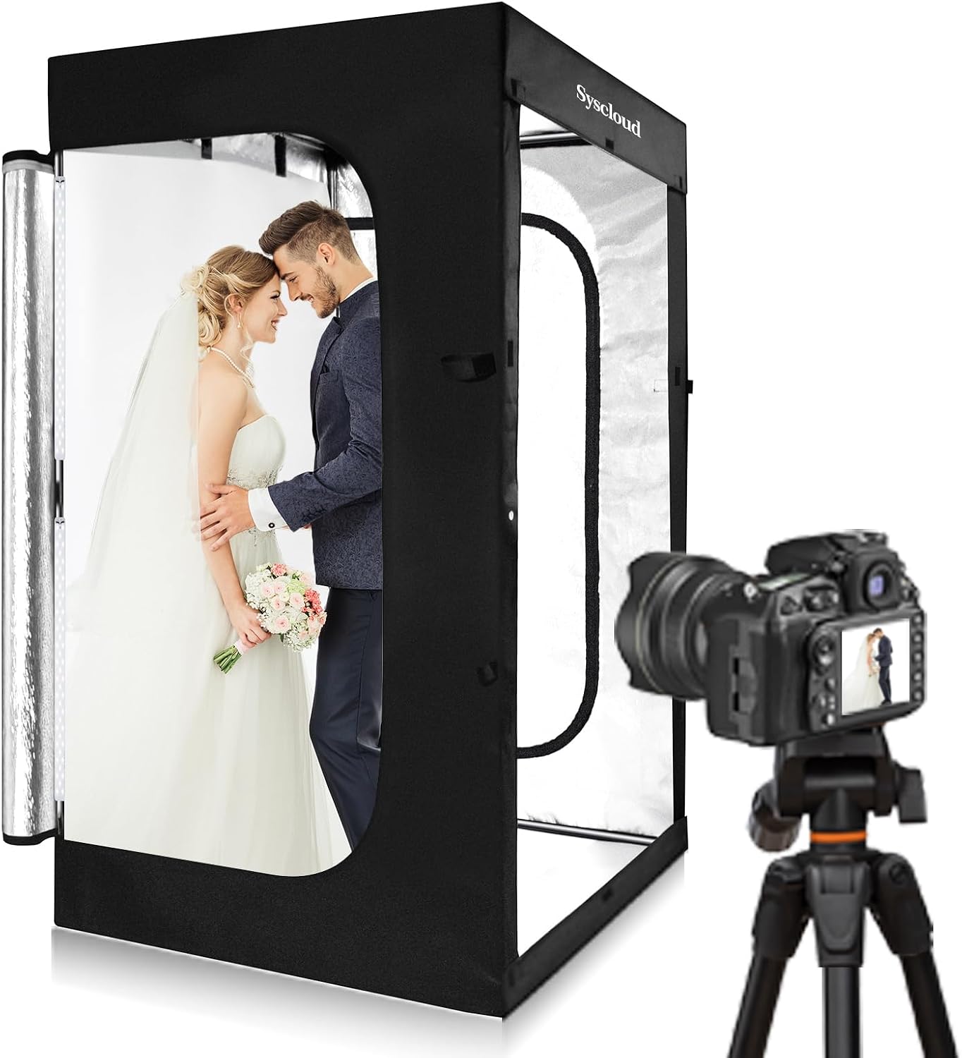 Photography Led Lighting Kit - 調光可能なLEDフォトスタジオライトテント、47x39x78インチ、640個の電球と3つの両面カラーバックドロップを備えたプロフェッショナル撮影キット、大型製品写真撮影用