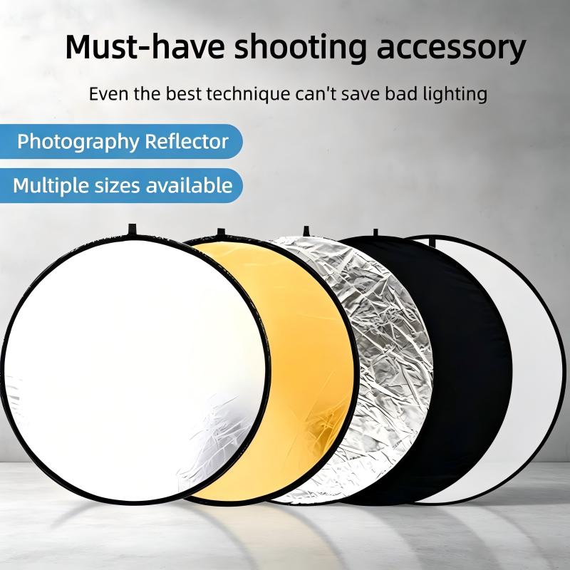 Photography Lighting Kit Portable - 写真用リフレクター 2 in 1 ライトリフレクターボード 折りたたみ式