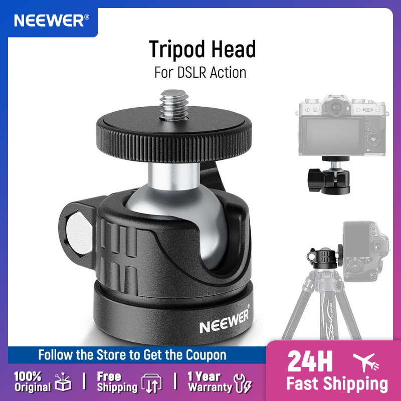NEEWERミニボールヘッド、ポータブル三脚ヘッドカメラマウ - Photography Lighting Circle のレビューと価格