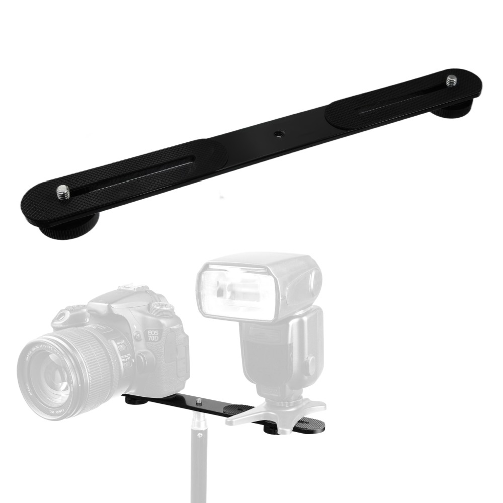 デュアルフラッシュブラケット 1/4インチネジ ホットシュー - Photography Led Lighting Kit のレビューと価格