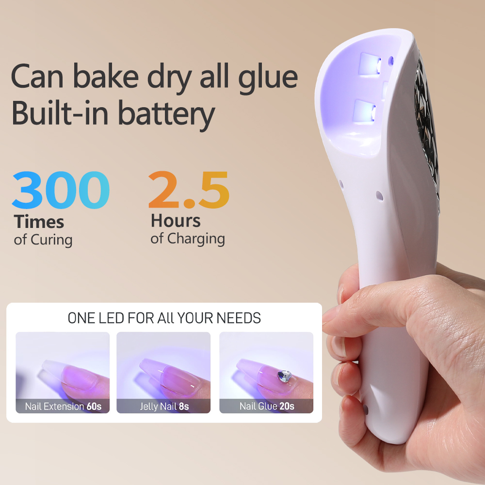 ハンドヘルド UV LED ランプ爪乾燥ランプ充電式ミニマニ - Photography Lighting Gel のレビューと価格