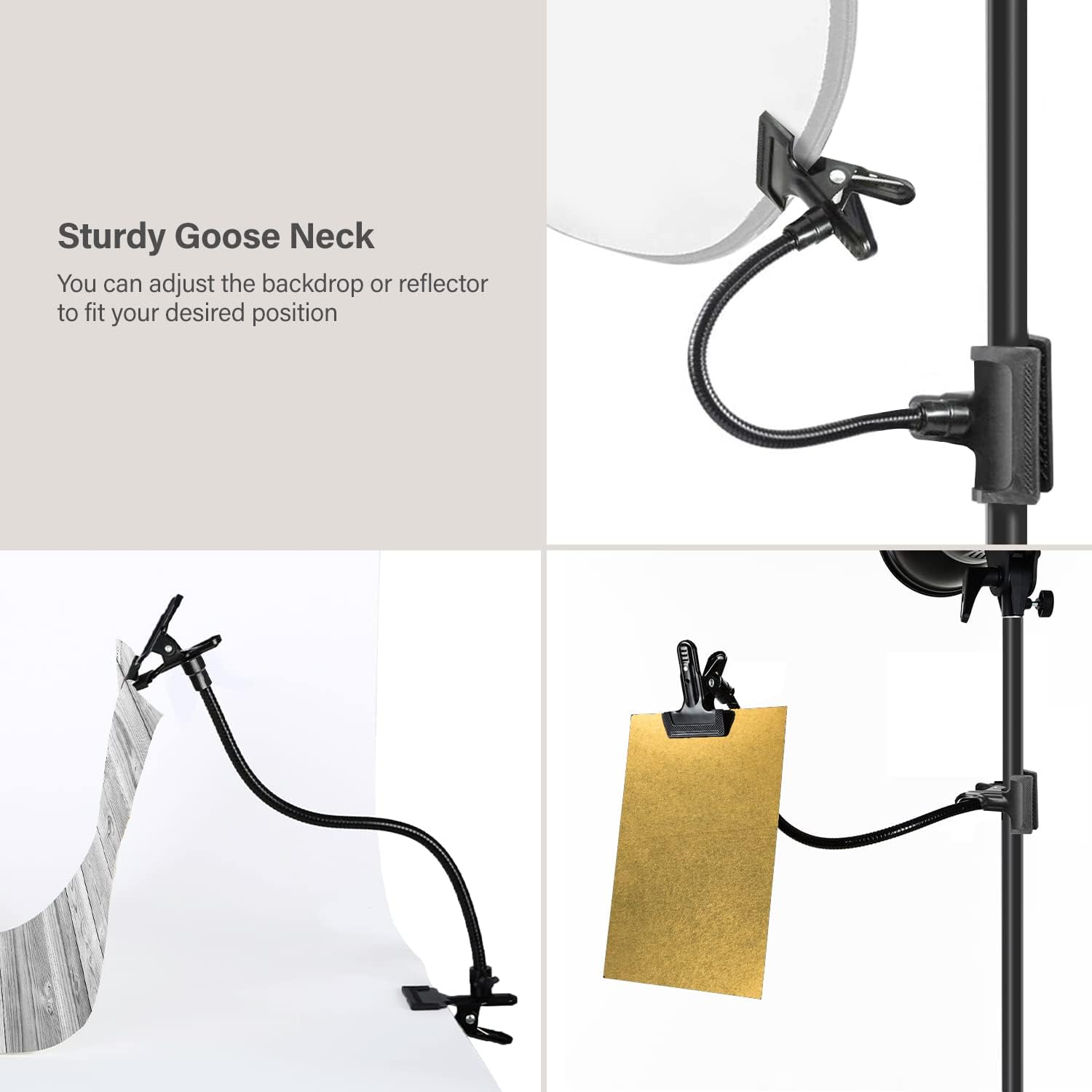 写真スタジオ、カメラアクセサリー用の柔軟なアームを備えた背景 - Reflector Arm Clamp のレビューと価格