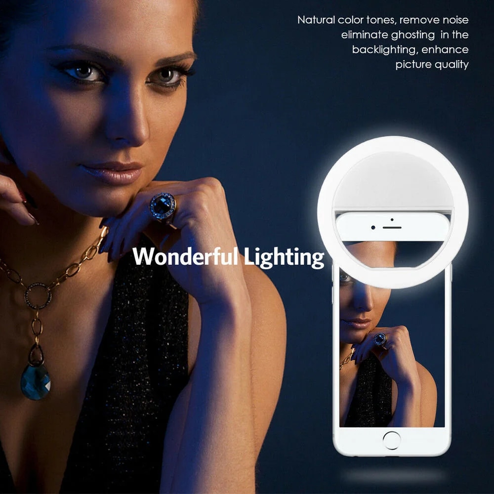 1pc USB 充電ケーブル LED 自撮りリングライト調整 - Photography Lighting Circle のレビューと価格