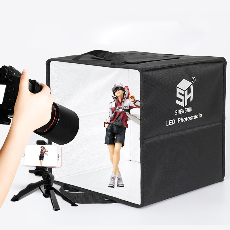 30cm撮影用卓上ライトボックス、デスクトップポータブルフォ - Photography Lighting Kit Portable のレビューと価格