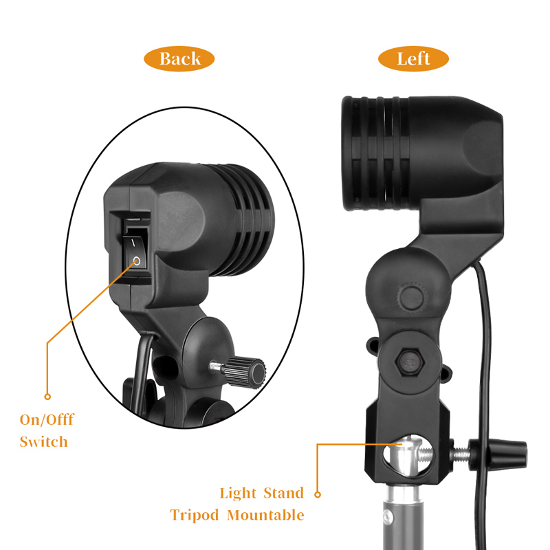 1.8mケーブル電球ホルダー,e26/e27電球ホルダー付き - Photography Lighting Umbrella のレビューと価格
