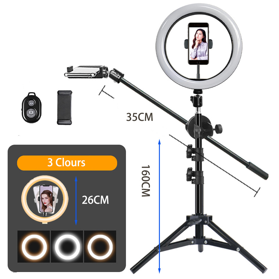 26CM写真撮影用LEDリングライト、サークルフィルライト、 - Photography Lighting Circle のレビューと価格