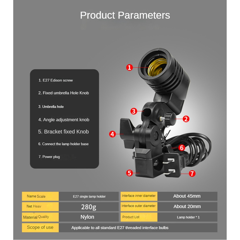 ライトランプフォトスタジオ E27 AC ソケット写真撮影  - Photography Lighting Umbrella のレビューと価格