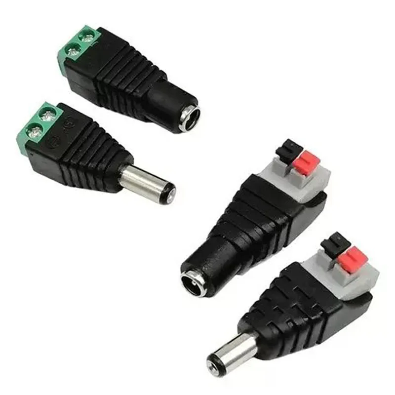 メスとオスの DC コネクタ 2.1x5.5mm 電源プラグ - Photography Led Lighting Kit のレビューと価格