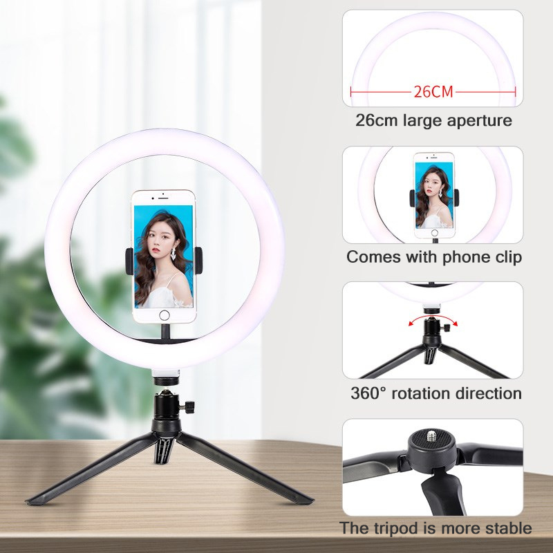 26 センチメートル 10 インチ Led リング Self - Photography Led Lighting Kit のレビューと価格