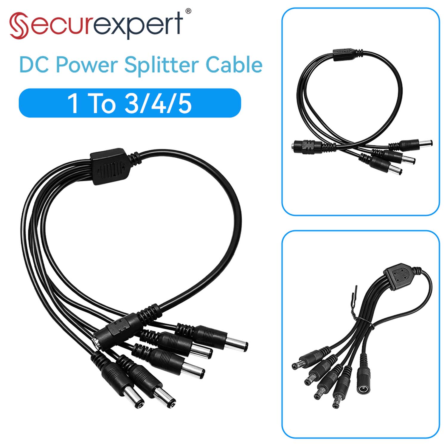 5.5x2.1mm 1～3/4/5ウェイDC電源アダプターケ - Photography Led Lighting Kit のレビューと価格