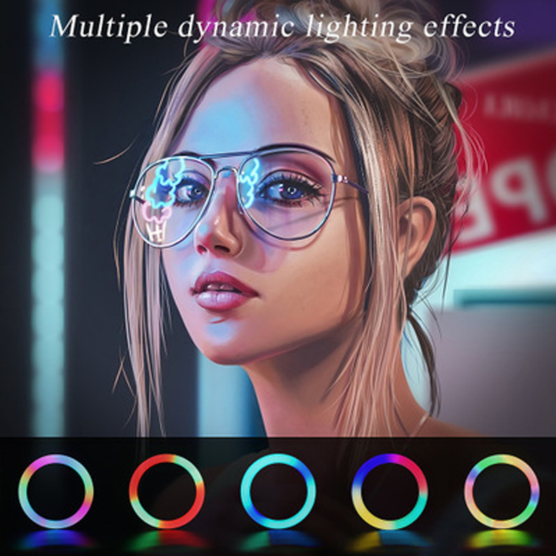 Led rgbリングライト,13インチ,0.5m,1.6m, - Photography Lighting Circle のレビューと価格