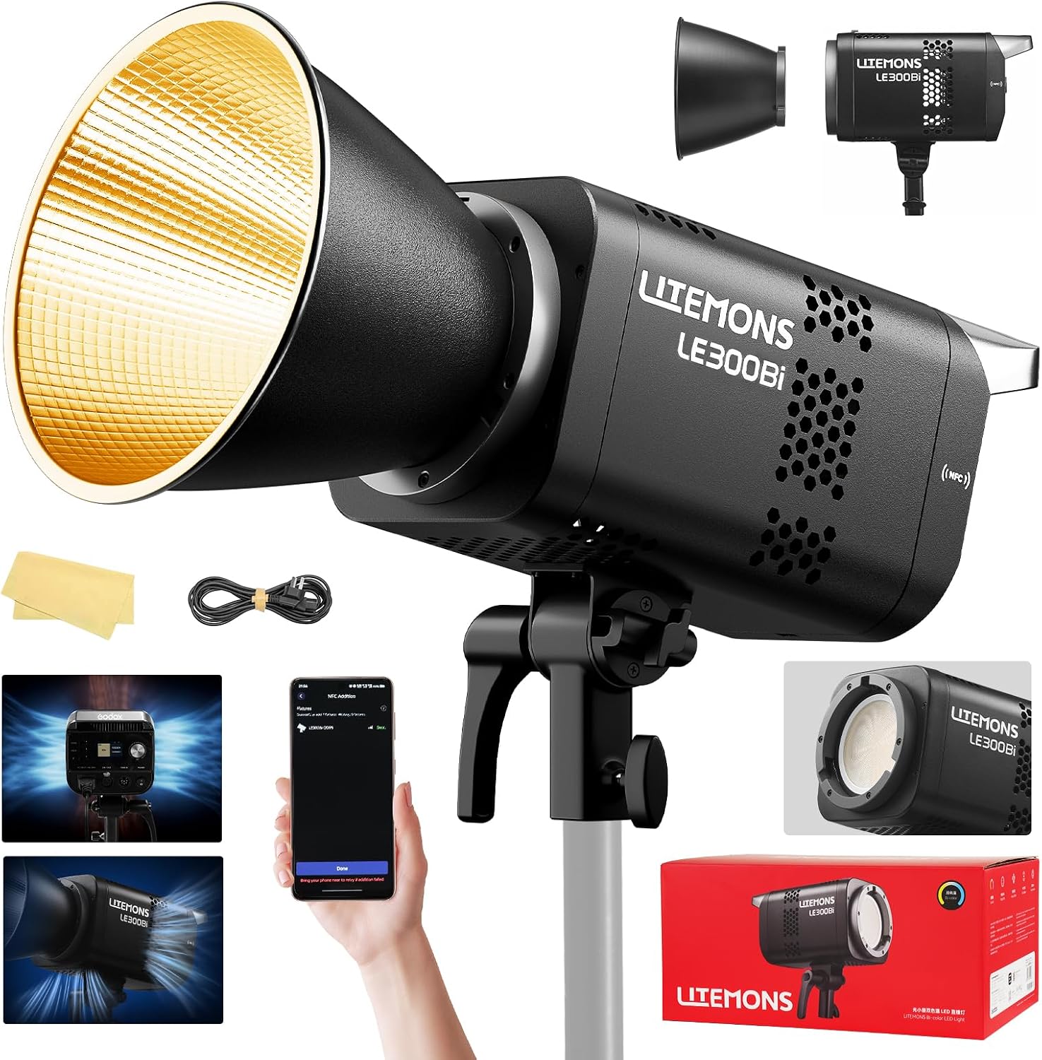 RGB LEDビデオ照明キット、3個セットのスタジオビデオラ - Photography Led Lighting Kit のレビューと価格