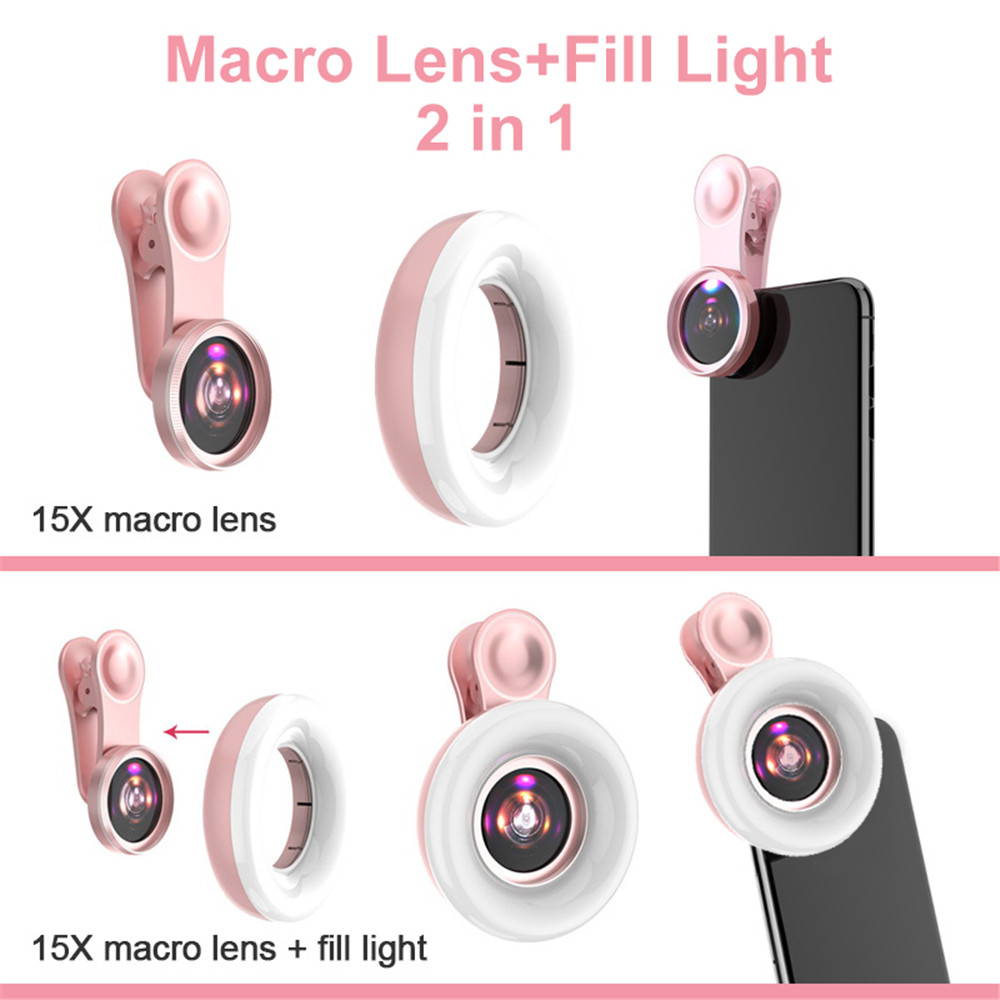 モバイルレンズ 15X マクロレンズ 携帯電話 2 in 1 - Photography Lighting Circle のレビューと価格