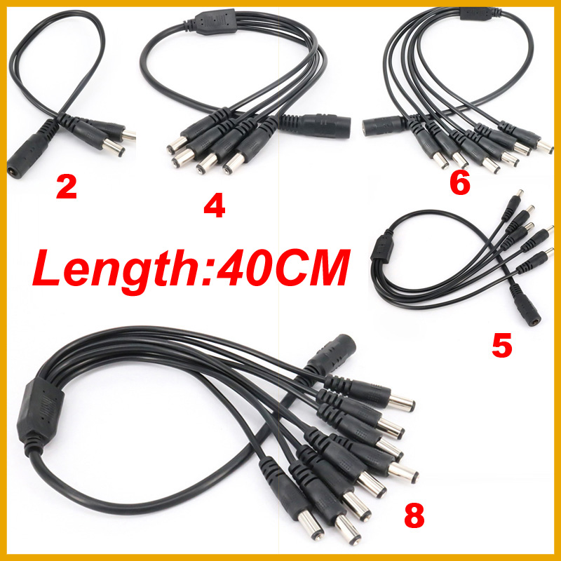 新型5.5 * 2.1mm 1-2/3/4/5/6/8分岐D - Photography Led Lighting Kit のレビューと価格