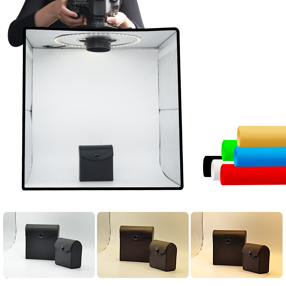 ライトダウ調光可能フォトボックスLEDライトルームフォトスタ - Photography Lighting Kit Portable のレビューと価格