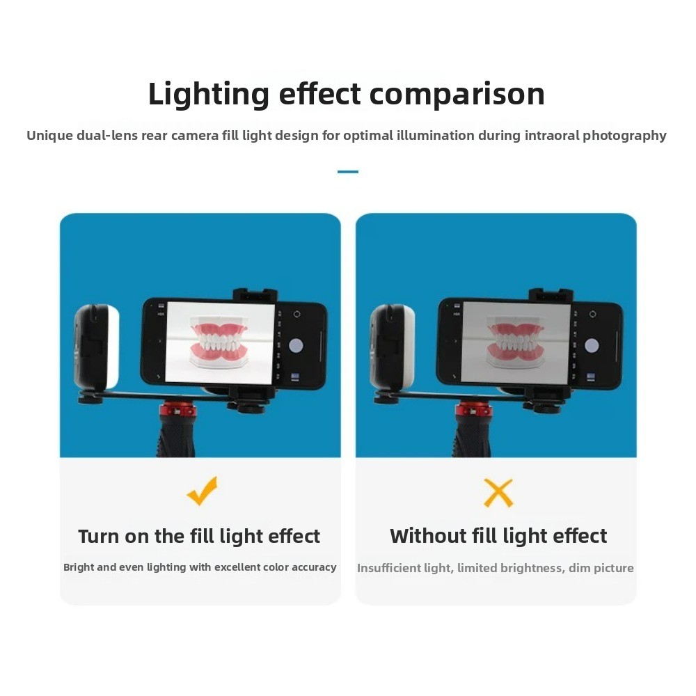 歯科用撮影ライト、スマートフォン用Bluetooth LED - Photography Lighting Kit Portable のレビューと価格