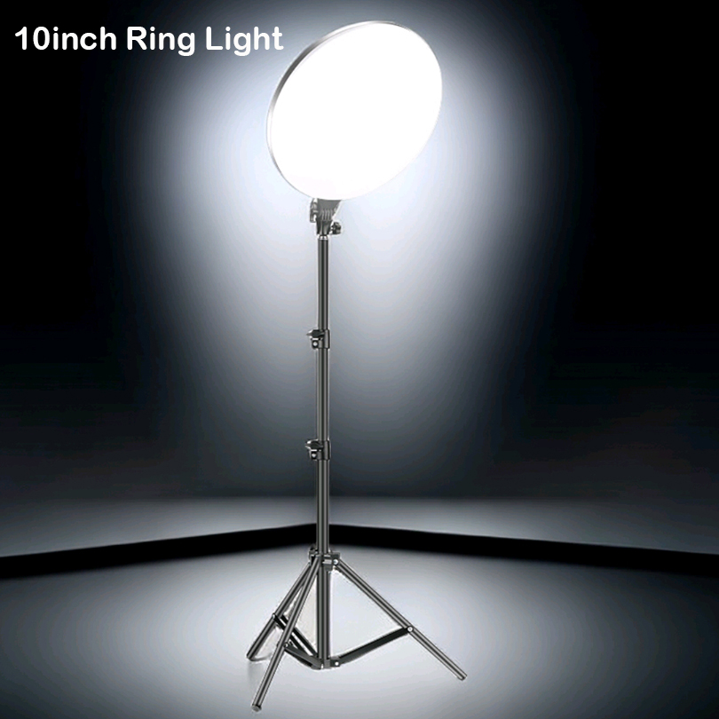 10インチLED撮影用フィルライト三脚スタンドカメラ写真スタ - Photography Lighting Circle のレビューと価格